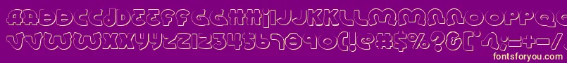 Lionels Font – Yellow Fonts on Purple Background