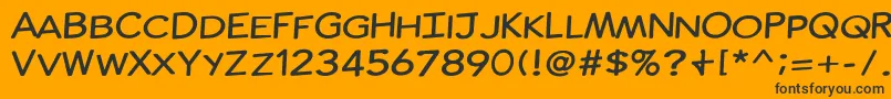 ComicInk Font – Black Fonts on Orange Background
