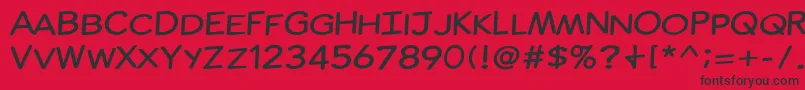 ComicInk Font – Black Fonts on Red Background