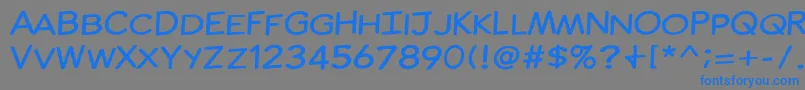 ComicInk Font – Blue Fonts on Gray Background
