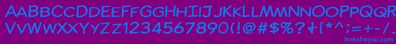 ComicInk Font – Blue Fonts on Purple Background