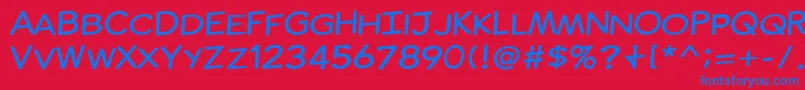 ComicInk Font – Blue Fonts on Red Background