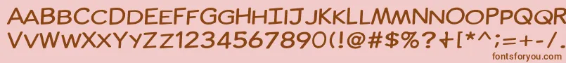 ComicInk Font – Brown Fonts on Pink Background