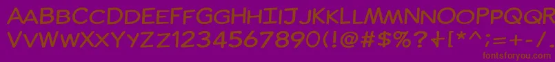 ComicInk Font – Brown Fonts on Purple Background