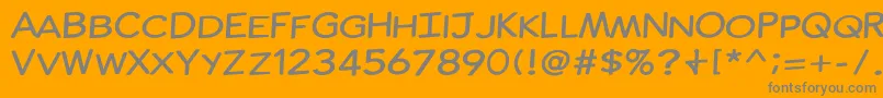 ComicInk Font – Gray Fonts on Orange Background