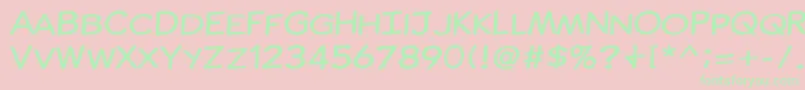 ComicInk Font – Green Fonts on Pink Background