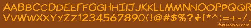 ComicInk Font – Orange Fonts on Brown Background