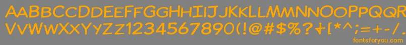 ComicInk Font – Orange Fonts on Gray Background