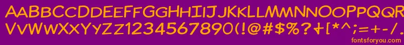 ComicInk Font – Orange Fonts on Purple Background