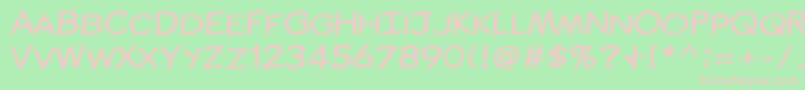 ComicInk Font – Pink Fonts on Green Background
