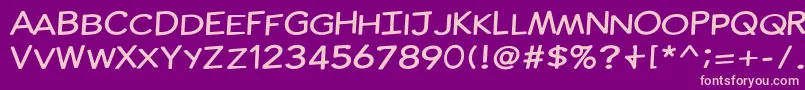 ComicInk Font – Pink Fonts on Purple Background