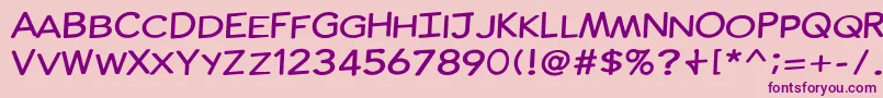 ComicInk Font – Purple Fonts on Pink Background