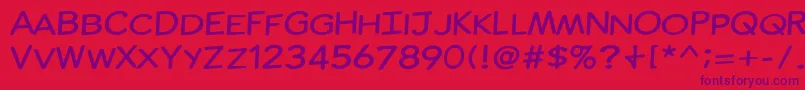 ComicInk Font – Purple Fonts on Red Background
