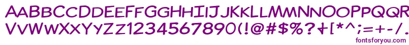 Шрифт ComicInk – фиолетовые шрифты на белом фоне