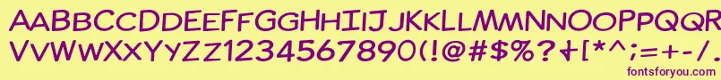 Шрифт ComicInk – фиолетовые шрифты на жёлтом фоне