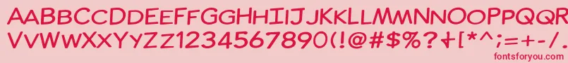 ComicInk Font – Red Fonts on Pink Background