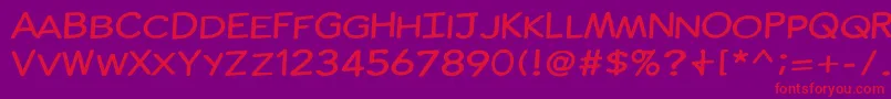 ComicInk Font – Red Fonts on Purple Background