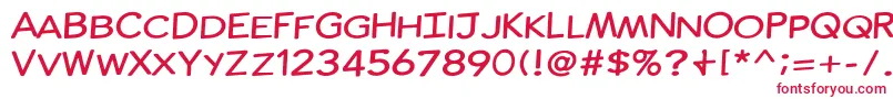 Шрифт ComicInk – красные шрифты на белом фоне
