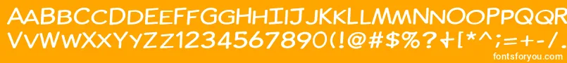 Шрифт ComicInk – белые шрифты на оранжевом фоне