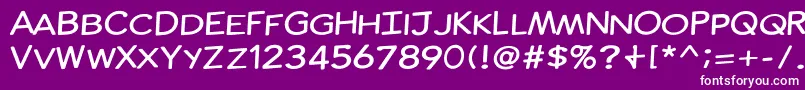ComicInk Font – White Fonts on Purple Background