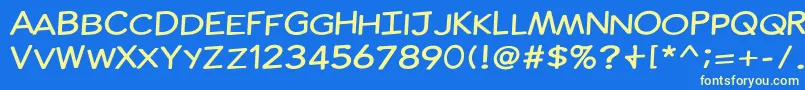 ComicInk Font – Yellow Fonts on Blue Background