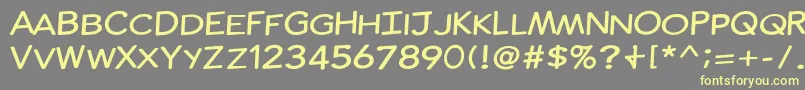 ComicInk Font – Yellow Fonts on Gray Background