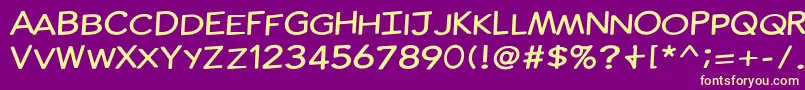 Шрифт ComicInk – жёлтые шрифты на фиолетовом фоне