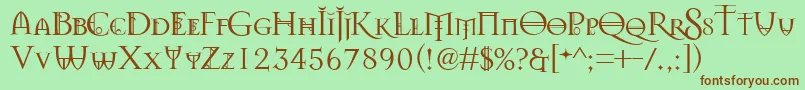 Splendors Font – Brown Fonts on Green Background