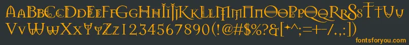 Splendors Font – Orange Fonts on Black Background