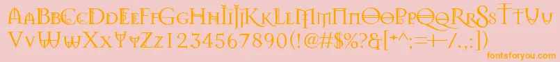 Splendors Font – Orange Fonts on Pink Background