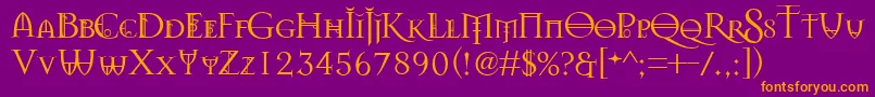 Splendors Font – Orange Fonts on Purple Background