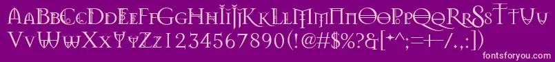 Splendors Font – Pink Fonts on Purple Background