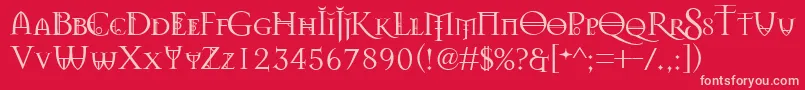 Splendors Font – Pink Fonts on Red Background