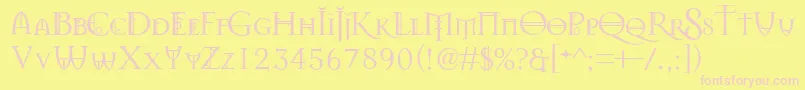 Splendors Font – Pink Fonts on Yellow Background