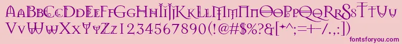 Splendors Font – Purple Fonts on Pink Background