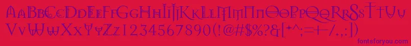 Splendors Font – Purple Fonts on Red Background