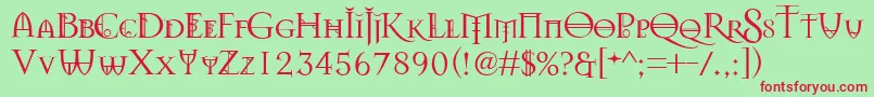 Splendors Font – Red Fonts on Green Background