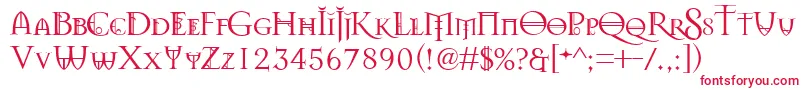 Splendors Font – Red Fonts on White Background