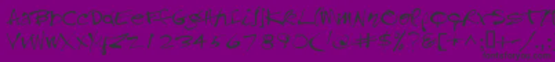 Treefrog Font – Black Fonts on Purple Background