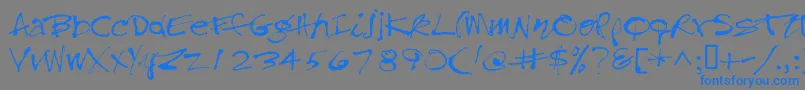 Treefrog Font – Blue Fonts on Gray Background