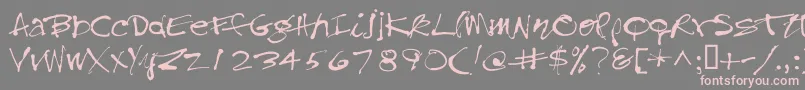 Treefrog Font – Pink Fonts on Gray Background