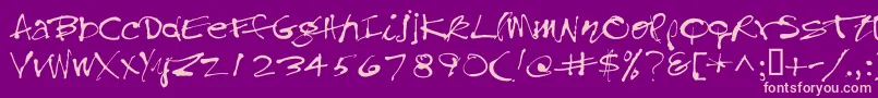 Treefrog Font – Pink Fonts on Purple Background