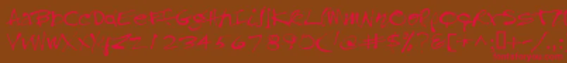 Treefrog Font – Red Fonts on Brown Background