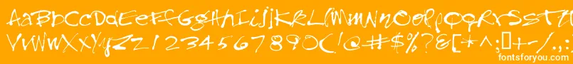 Treefrog Font – White Fonts on Orange Background