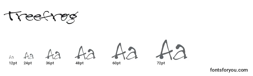 Treefrog Font Sizes