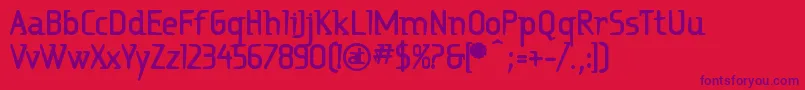 Ritaexb Font – Purple Fonts on Red Background
