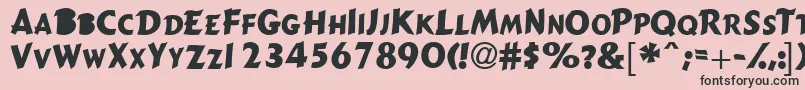 Gizmoscapsssk Font – Black Fonts on Pink Background