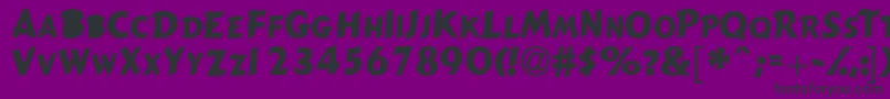 Fonte Gizmoscapsssk – fontes pretas em um fundo violeta
