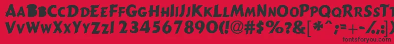Gizmoscapsssk Font – Black Fonts on Red Background