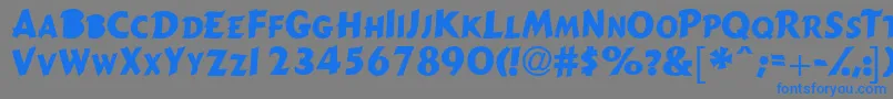 Gizmoscapsssk Font – Blue Fonts on Gray Background
